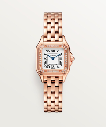Unworn Cartier Panthère de Cartier Small, 18k Rose Gold, Diamonds, 22mm x 30mm, Ref# WJPN0049, box and papers