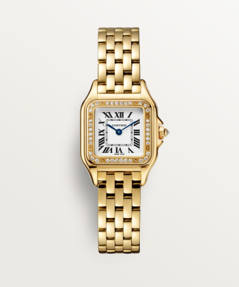 Unworn Cartier Panthère de Cartier Small, 18k Yellow Gold, Diamonds, 22mm x 30mm, Ref# WJPN0067, box and papers